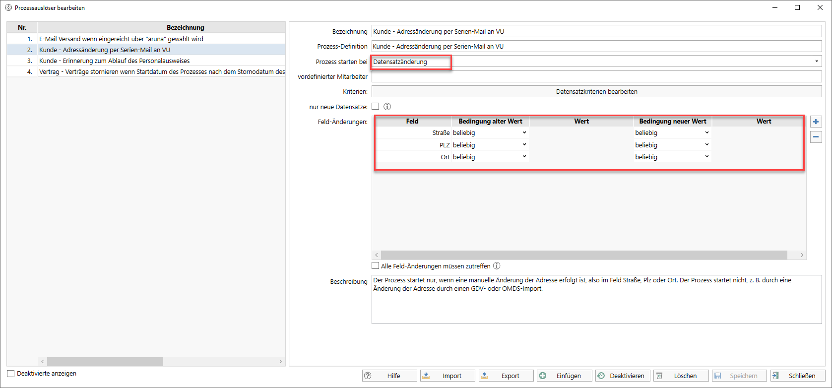 Prozessauslöser adressänderung