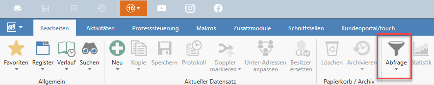 KI Abfrage Assitent Aufruf Hauptmenü